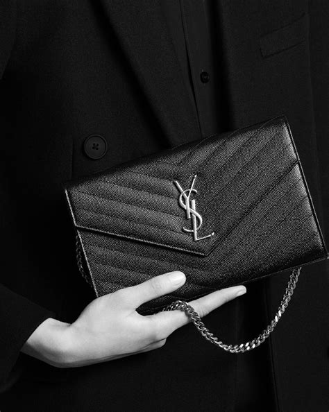 ysl medium matelassé leather wallet-on-chain|WALLETS ON CHAIN .